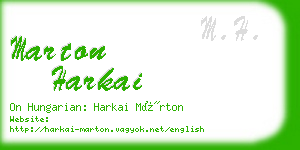 marton harkai business card